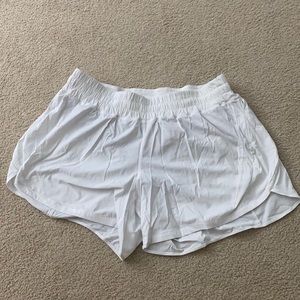 Lululemon Track That Mid-Rise Lined Short 5” in White